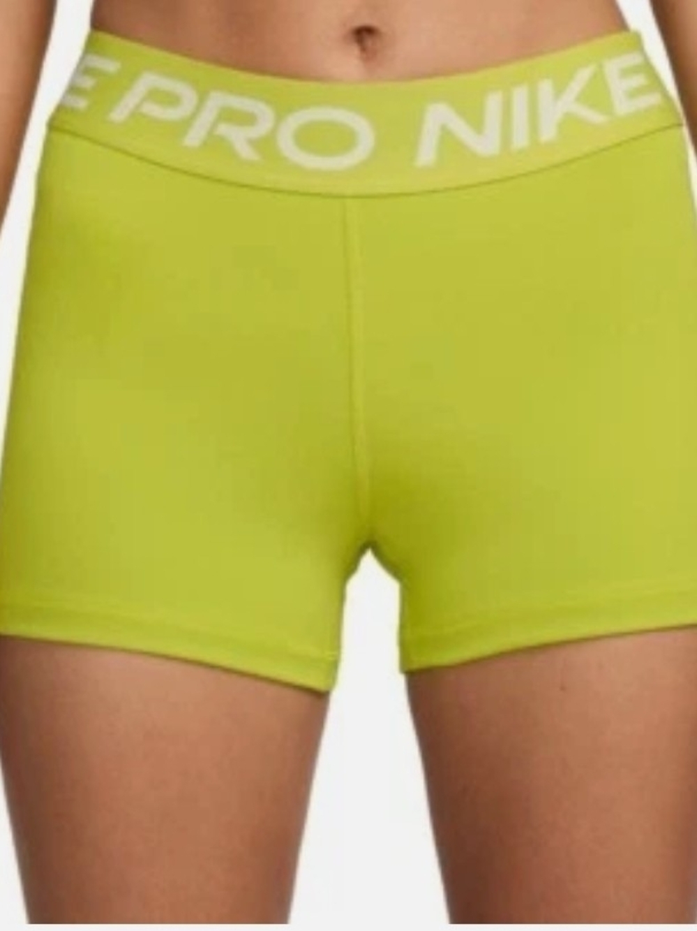 Nike Women's Pro Bright Lime Performance Bike Shorts